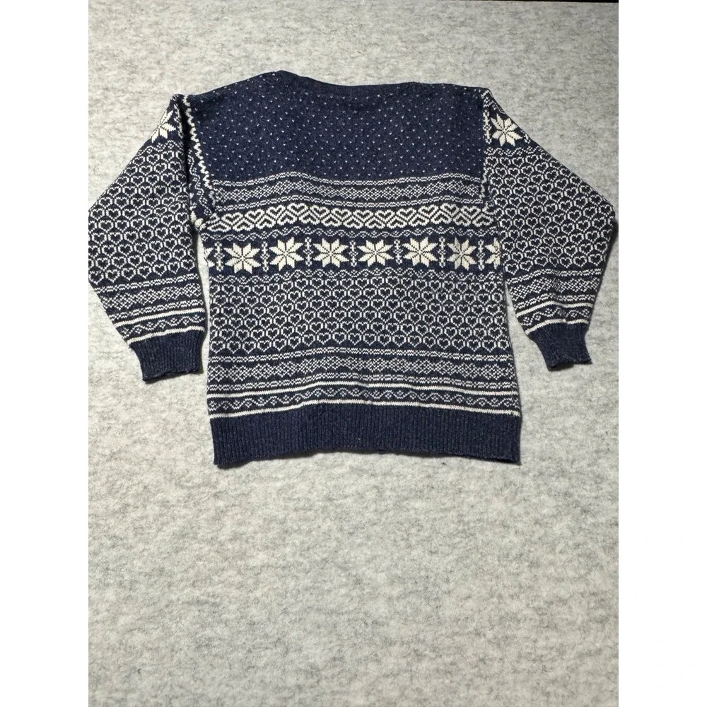 Vintage Northern Reflections Fair Isle Nordic Cardigan Sweater Womens Small Peti